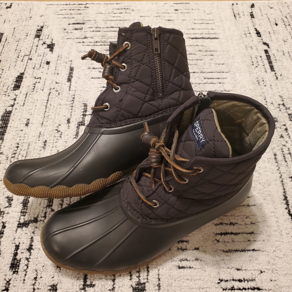 Sperry Black Rain boots W8.5